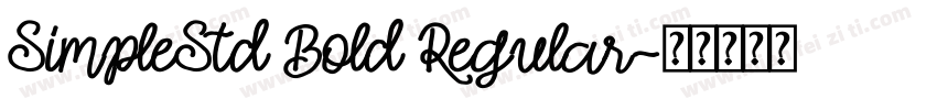 SimpleStd Bold Regular字体转换